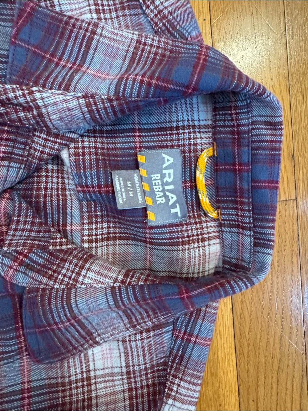 Ariat Women's Plaid Button-Down Shirt in Blue and Purple - Picture 5 of 6